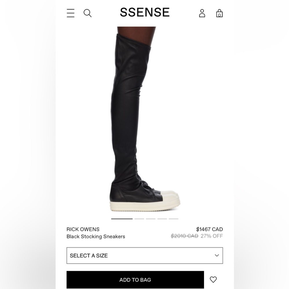 Rick Owens Abstract Stocking Boots